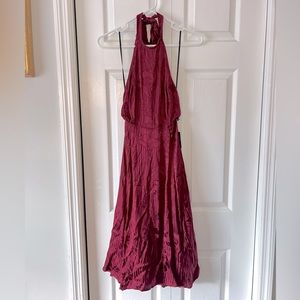 Forever 21 Burgundy Halter Dress SIZE SMALL